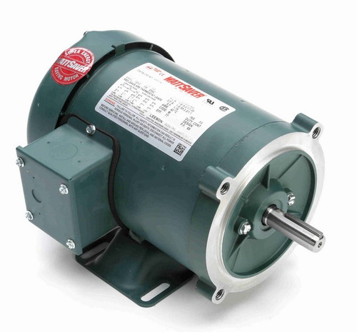 102024.00 Leeson 1/2 hp 1800 RPM 208-230/460V 56C Frame TEFC C-Face (with Base) 3-Phase Motor