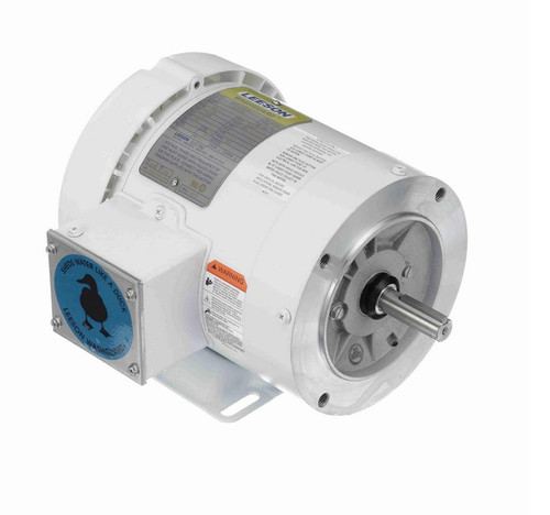 112483.00 Leeson 1/2 hp 1800 RPM 575V 56C Frame (Rigid Base) TEFC 3-Phase Wash-Down Jet Pump Motor