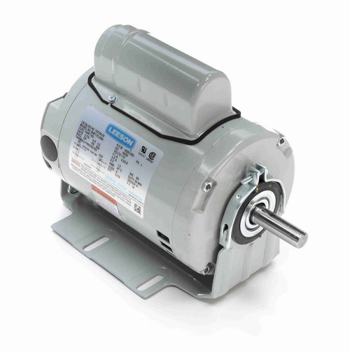 103794.00 Leeson 1/3 hp 1800 RPM 115V 56 Frame (Resilient Base) ODP 1-Phase Instant Reversing Motor