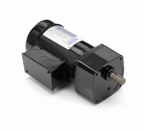 096067.00 Leeson 1/4 hp 58 RPM 208-230/460 VAC 42Y Frame (No Base) TEFC 3-Phase AC Controllable Gearmotor