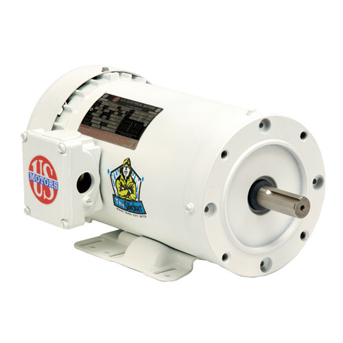 WD2P3DC Nidec 2 hp 1200 RPM 184TC Frame (Rigid Base) 208-230/460V TEFC 3-Phase Washdown Motor