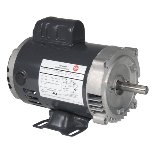 D32C2J14C Nidec 1 1/2 hp 1800 RPM 145TC (Rigid Base) 115/208-230V ODP 1-Phase Motor