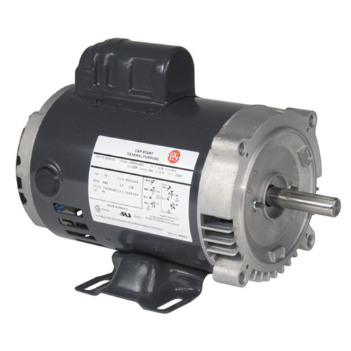 EC2002B Nidec 2 hp 3600 RPM 115/208-230V 56C Frame (Rigid Base) ODP 1-Phase Electric Motor