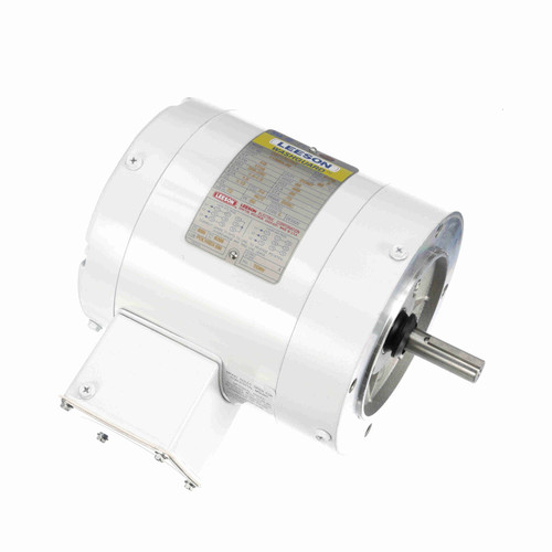 116641.00 Leeson White Duck 1/3 hp 3600 RPM 230/460V 3-Phase 56C Frame TENV (no base) Motor