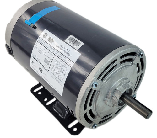 H534 | 1.5 hp 1725 RPM 56H Frame (Rigid Base) 3 Phase 208-230/460V (Direct Interchange to Century/AO Smith H534)