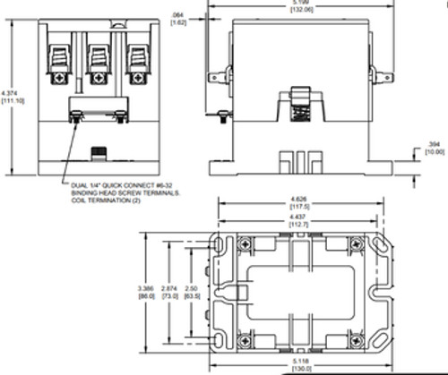 H375C, 3-pole, 75 amp, 240v coil Contactor