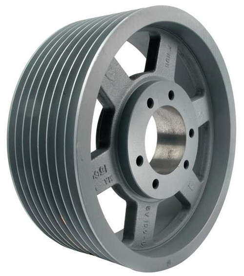 8B62-SF Pulley | 6.55" OD Eight Groove "A/B" Pulley / Sheave (bushing not included)