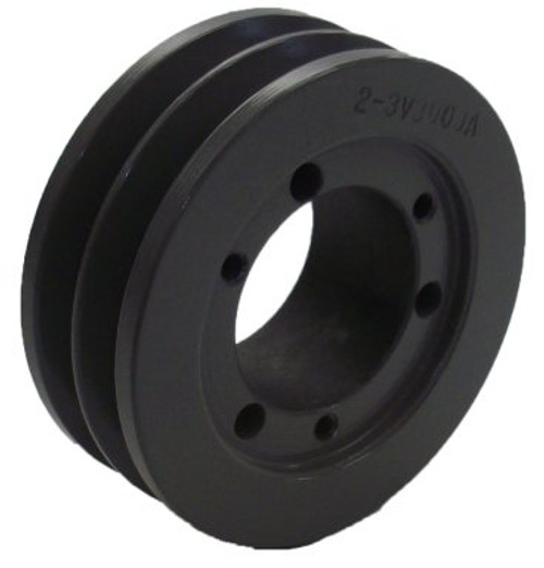 2-3V220-JA Pulley | 2.20" OD Double Groove Pulley / Sheave for 3V Style V-Belt (bushing not included)