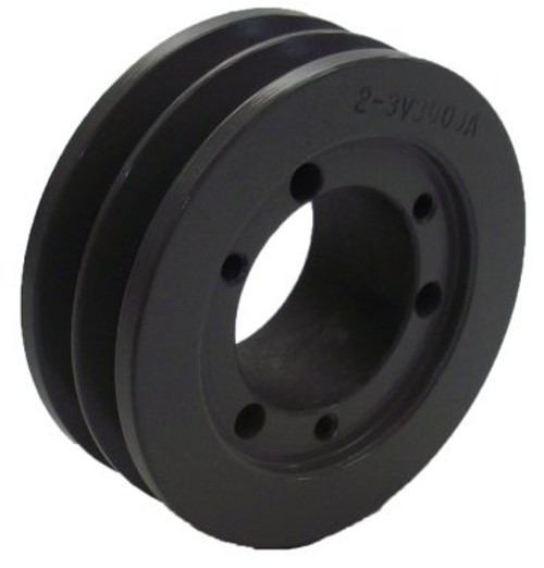 2-3V235-JA Pulley | 2.35" OD Double Groove Pulley / Sheave for 3V Style V-Belt (bushing not included)