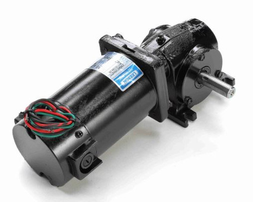 M1135041.00 Leeson |   Right Angle 1/8 hp, 500 RPM 90 Volts DC TENV Electric Gear Motor