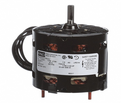 Fasco D107 Motor | 1/160 hp 600 RPM CCW 3.3" Diameter 208-240 Volts