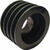 4-5V550-SD Pulley | 5.50" OD Four Groove Pulley / Sheave for 5V V-Belt (bushing not included)