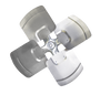 T1804-27LG Revcor Fan Blade, 18 Inch Dia, Four Blade, 27 Degree Pitch, CCW, 1/2" Hub Bore