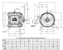 A40P1CS Nidec 40 hp 3600 RPM 364 US Frame (Rigid Base) 460V TEFC 3-Phase Automotive Duty Motor