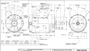 EJM154B Nidec 1 1/2 hp 1800 RPM  1-phase 143JM Frame 115/208-230V ODP Close-Coupled Pump Motor