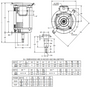 FF7E1XV Nidec 7 1/2 hp 3600 RPM  3-phase 184JP Frame 200/400V ODP Vertical Close-Coupled Fire Pump Motor
