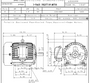 EP0026 TECO Westinghouse 2 hp 1200 RPM 182T Cast Iron 230/460V TEFC Severe Duty 3-Phase Motor