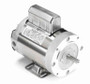 Leeson 6439191252 1 HP Boat Lift Motor - 1725 RPM, 115/230V, Single Phase, 56C C-Face TENV Stainless Steel
