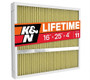 K&N HVC-41625 MERV 11 Washable 4-Inch HVAC Air Filter 16x25x4 Furnace Filter