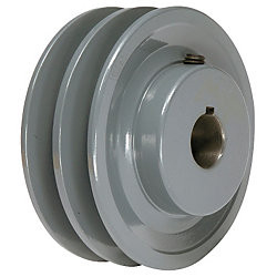 Cast Iron pulley SHEAVE 3.45/" for electric motor 2 groove for 3L 4L /& A belts