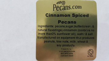 Cinnamon Spiced Pecans - Ingredients