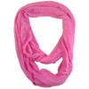 Soft Striped Bright Pink Looped Scarf