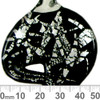 Large Black Freeform Foil Glass Pendant