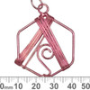 Hexagonal Wire Wrapped Metal Pendant