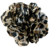 60mm Dark Leopard Spot Fabric Flower