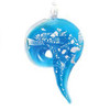 Large Blue Freeform Foil Glass Pendant