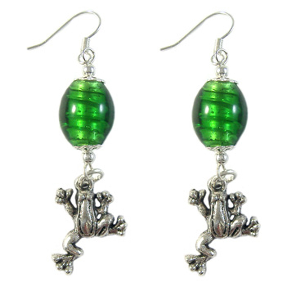 Green Frog Earrings: Project Instructions