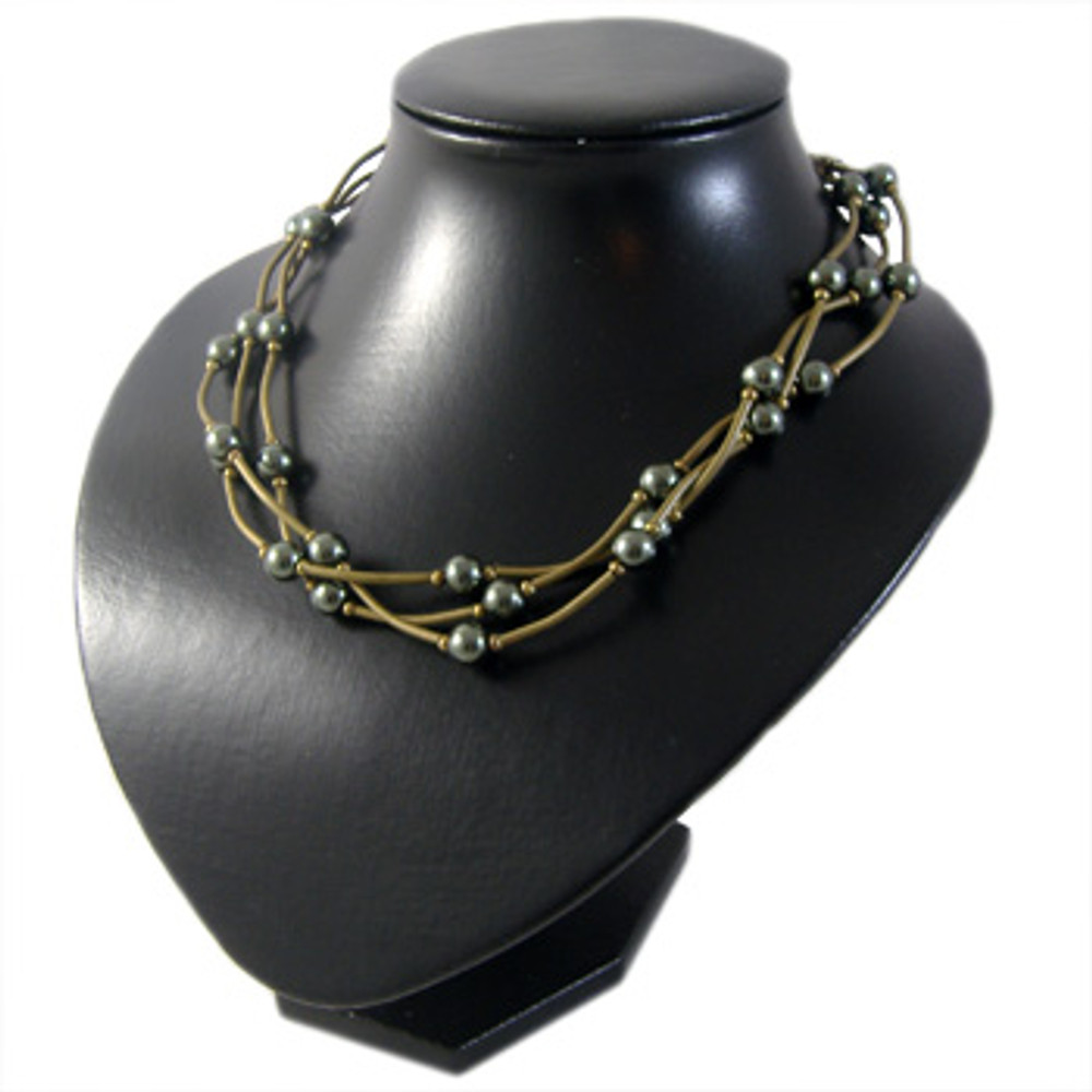 Olive Green Twist Tube Necklace: Project Instructions