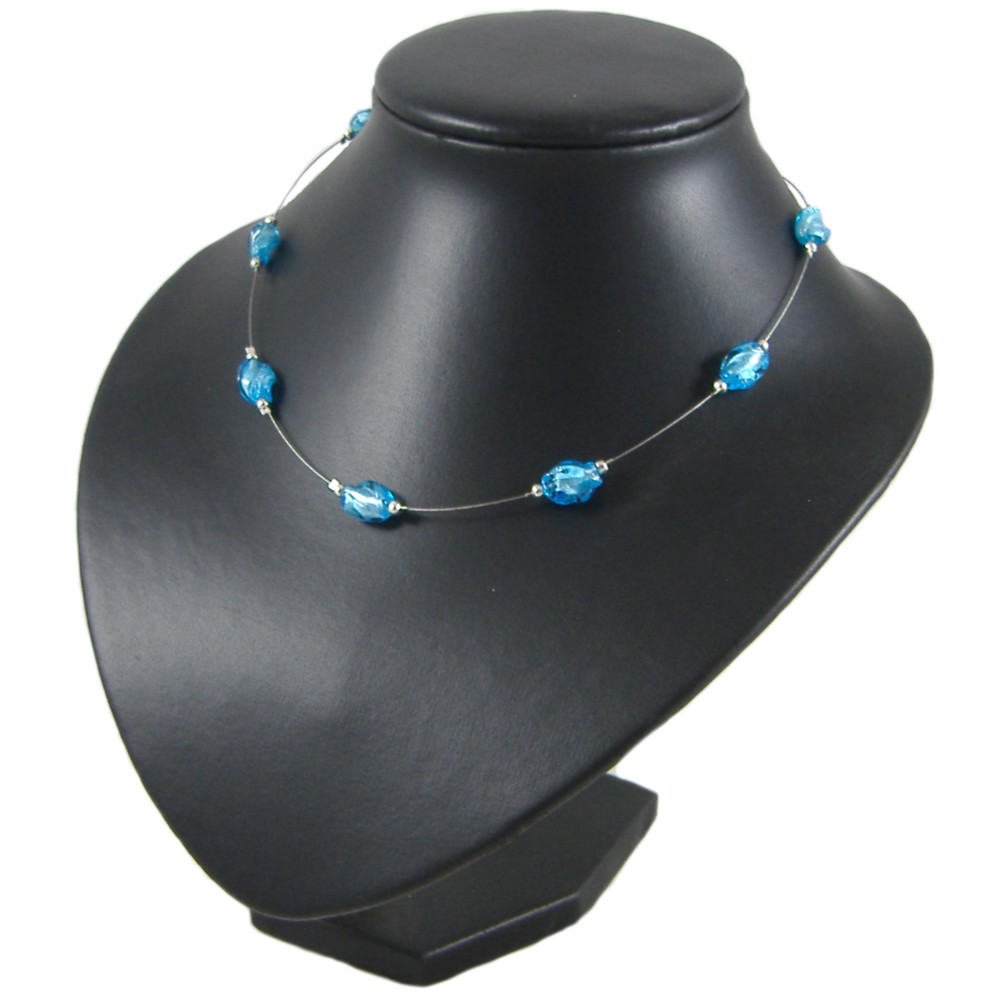 Simple Aqua Floating Necklace: Project Instructions