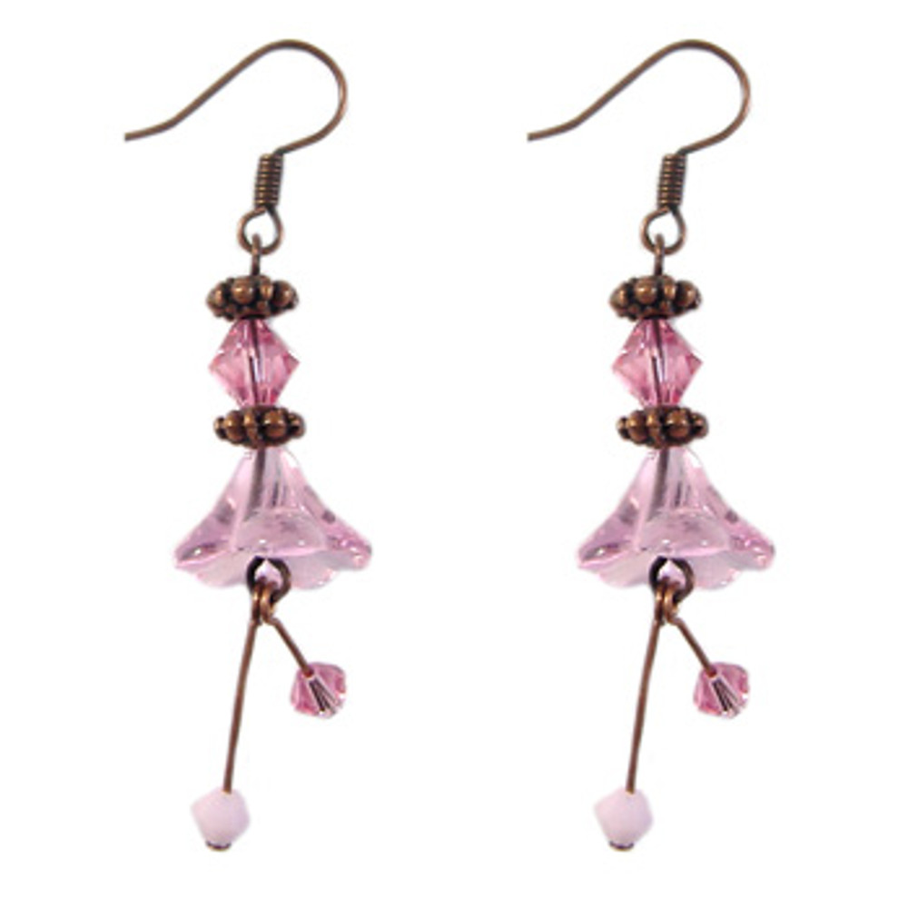 Pink Flower Earrings: Project Instructions