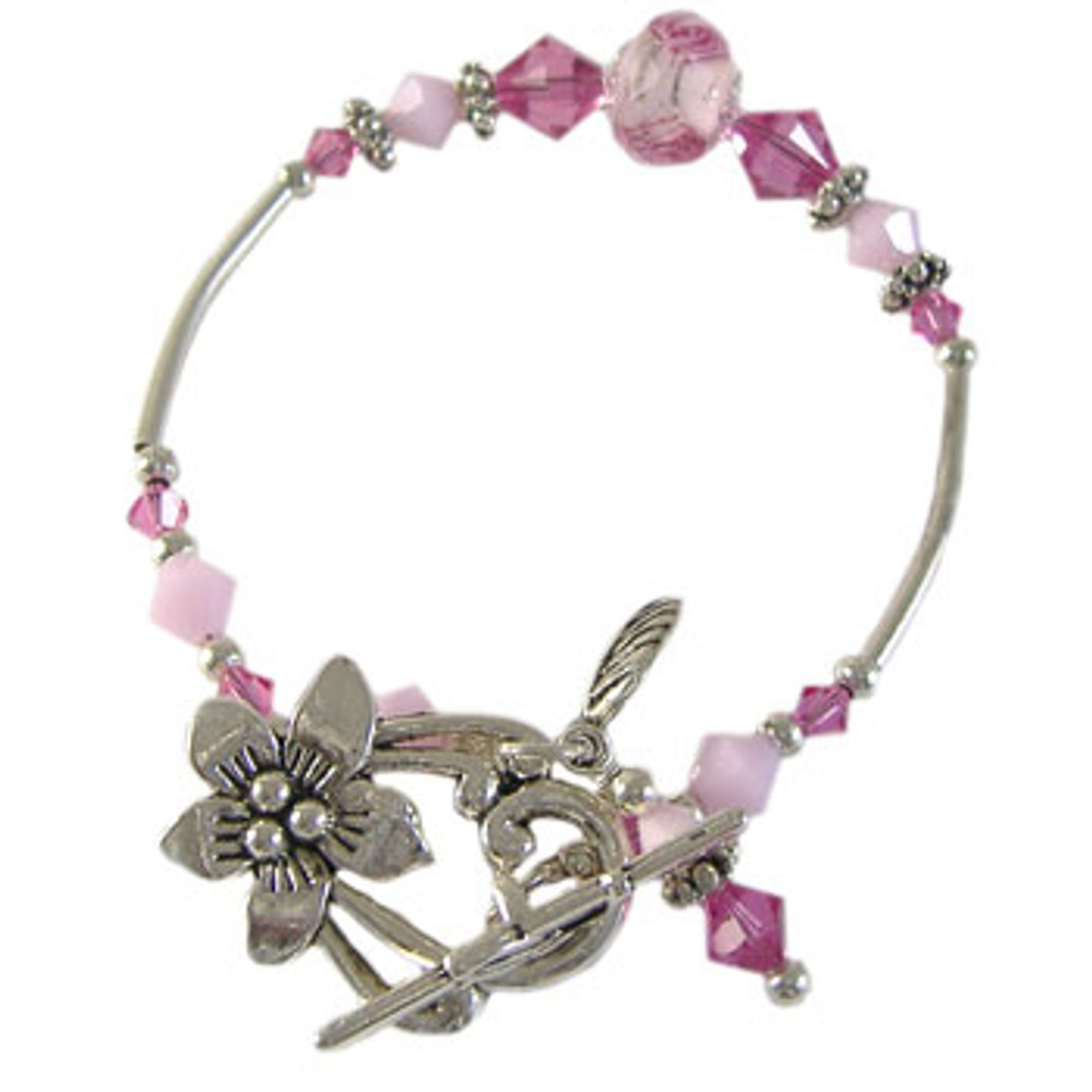 Swarovski Rose Flower Bracelet: Project Instructions