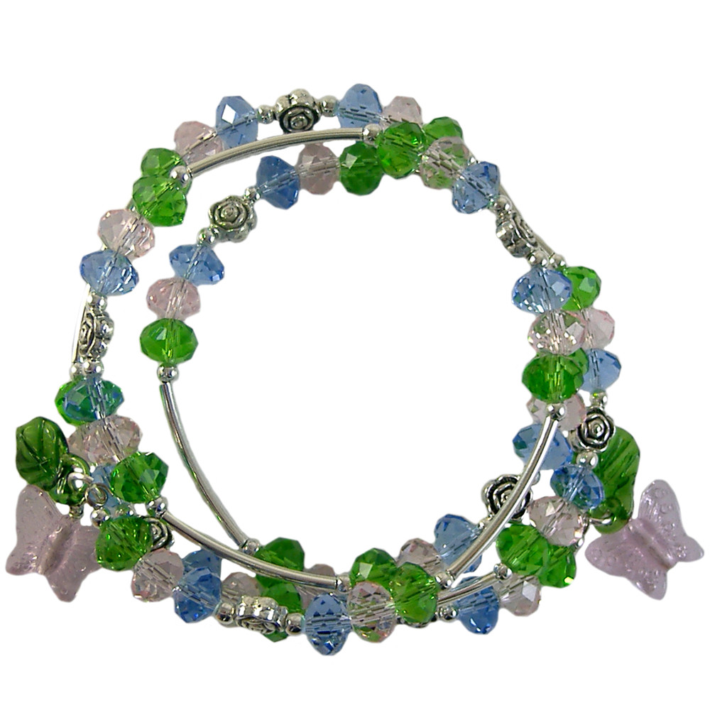 Spring Butterfly Memory Wire Bracelet: Project Instructions
