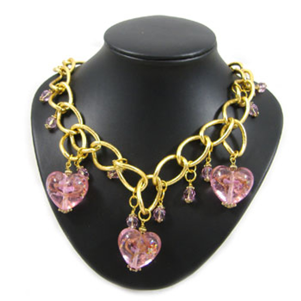 Pink Heart Chain Necklace: Project Instructions