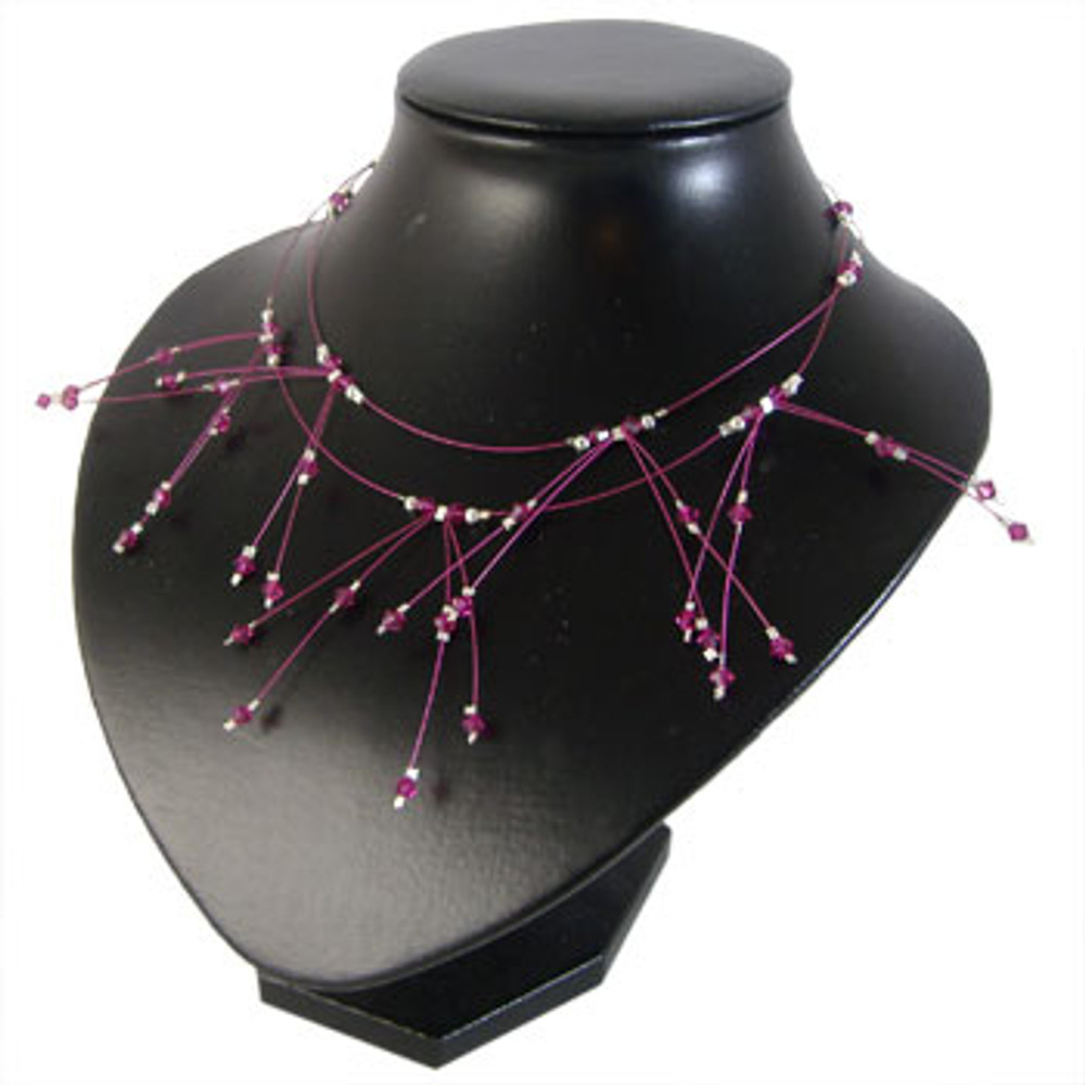 Fuchsia Waterfall Necklace: Project Instructions