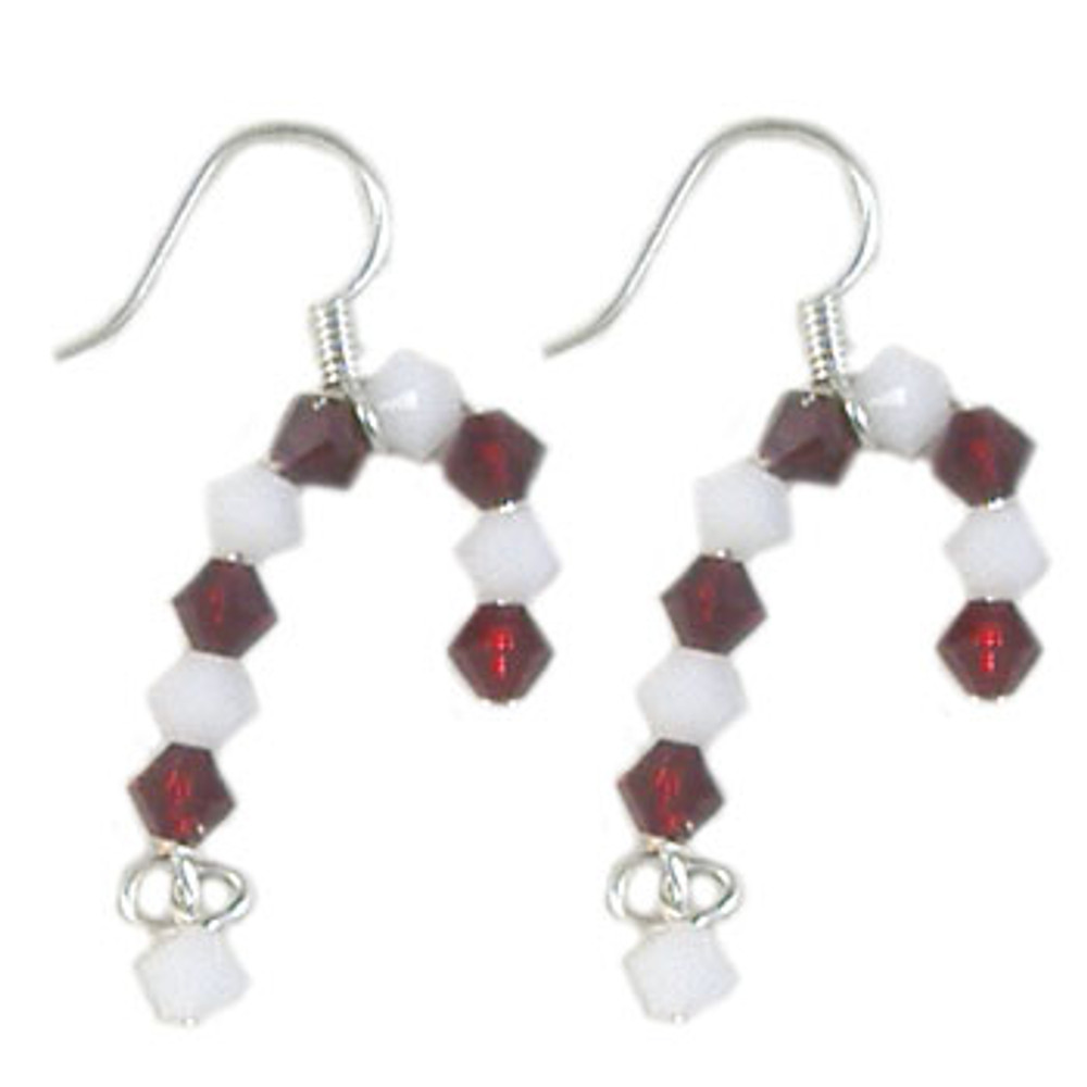 Swarovski Crystal Candy Cane Earrings: Project Instructions