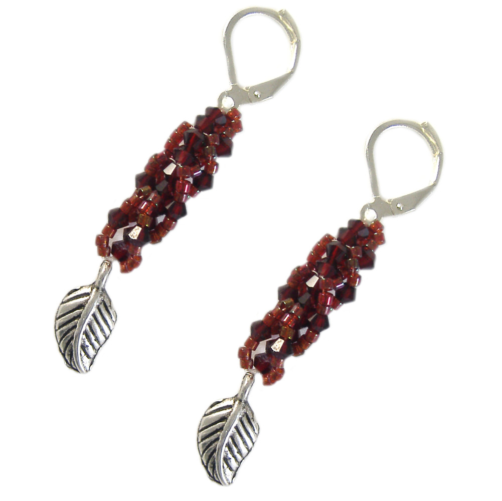 Garnet Swarovski & Delica Earrings: Project Instructions