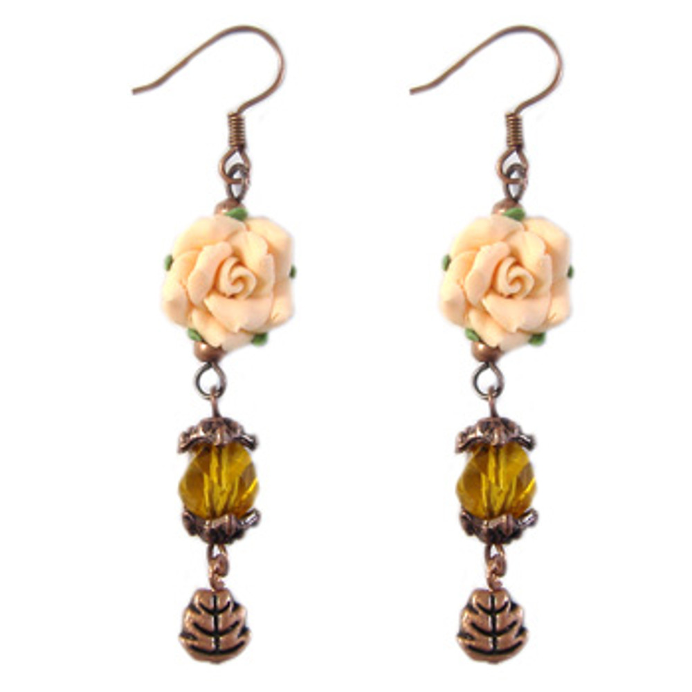 Copper Clay Flower Earrings: Project Instructions