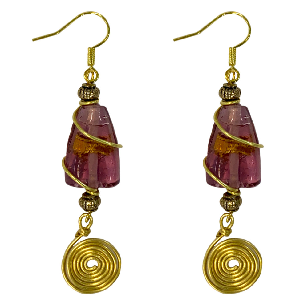 Gold Swirl Earrings: Project Instructions