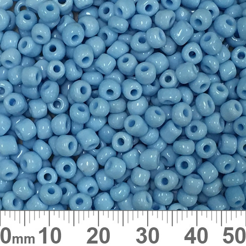 6/0 Opaque Light Aqua Blue Seed Beads - Main Image