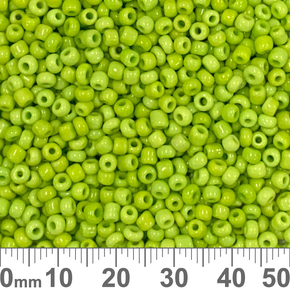 8/0 Opaque Lime Green Seed Beads