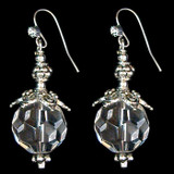 Silver Glass Crystal Earrings: Project Instructions