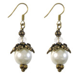 ​Bronze Glass Pearl Earrings: Project Instructions