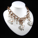 Copper & White Heart Chain Necklace: Project Instructions