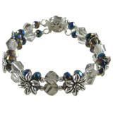 2 Strand Black/Grey Flower Bracelet: Project Instructions