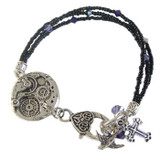 ​Black & Purple Charmed Bracelet: Project Instructions