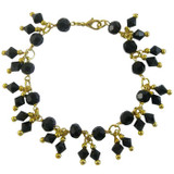 Black & Golden Crystal Charm Bracelet: Project Instructions